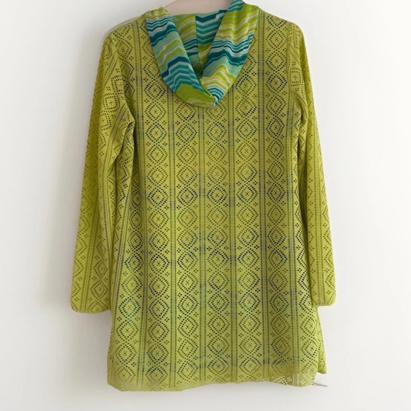 Title Nine Sunbuster Swim Cover Up Hooded Lined Size Medium UPF 50+ Quick Dry - Picture 2 of 12